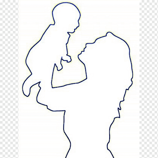 Очертания матери и ребенка