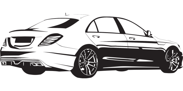 Векторная машина Мерседес сбоку