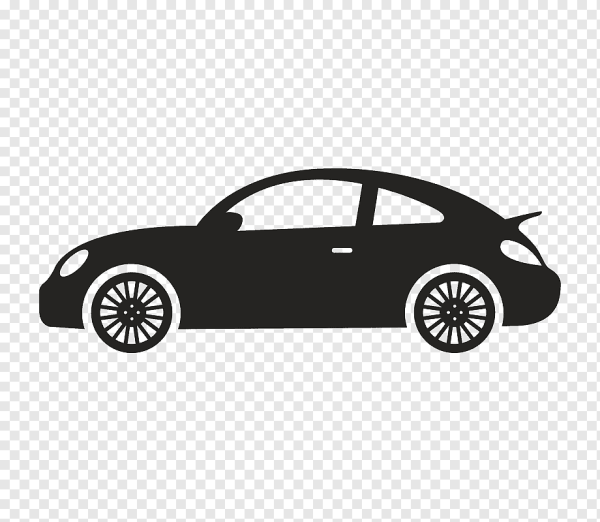 Автомобиль вектор силуэт сбоку