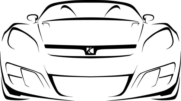 Контур машины спереди