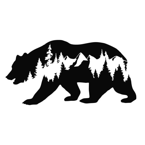 Трафарет медведя