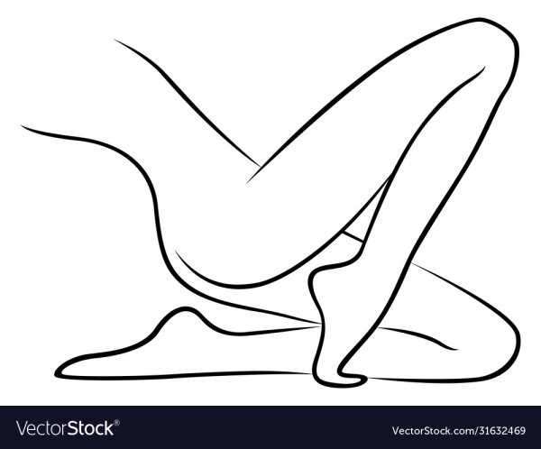 Ноги девушки одной линией