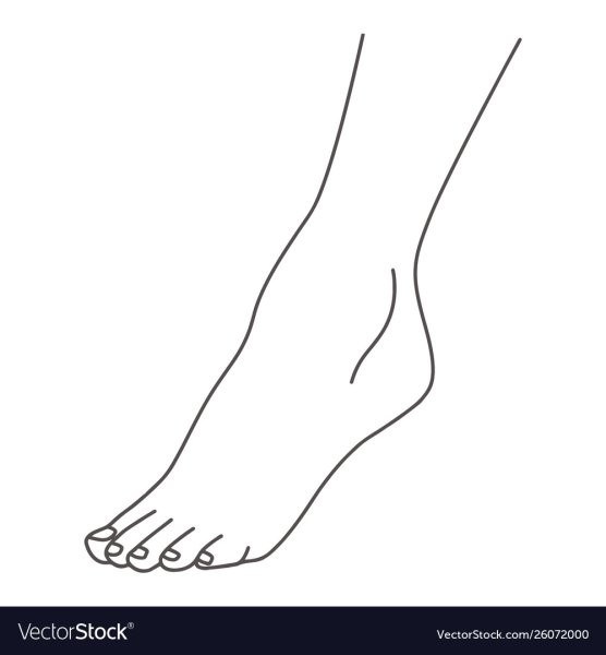 Ступня раскраска для детей