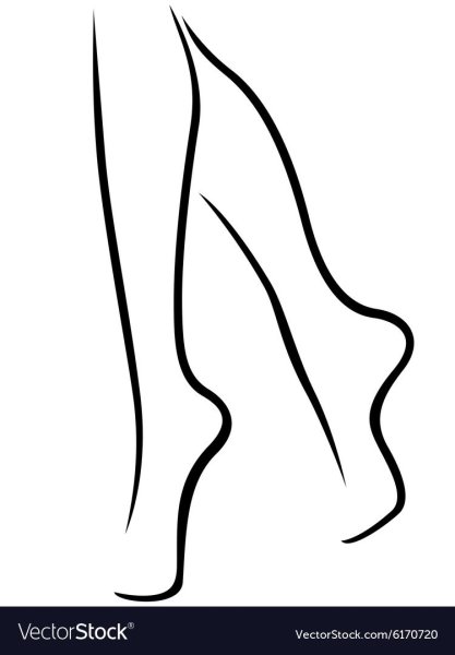 Силуэт ноги