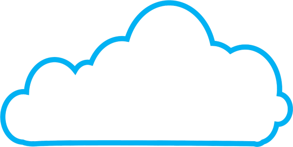 Облако на белом фоне