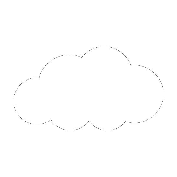 Облачко на белом фоне