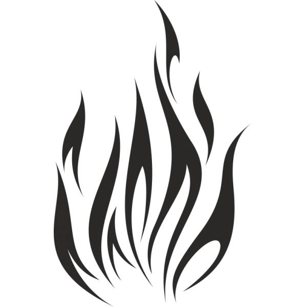 Языки пламени трафарет