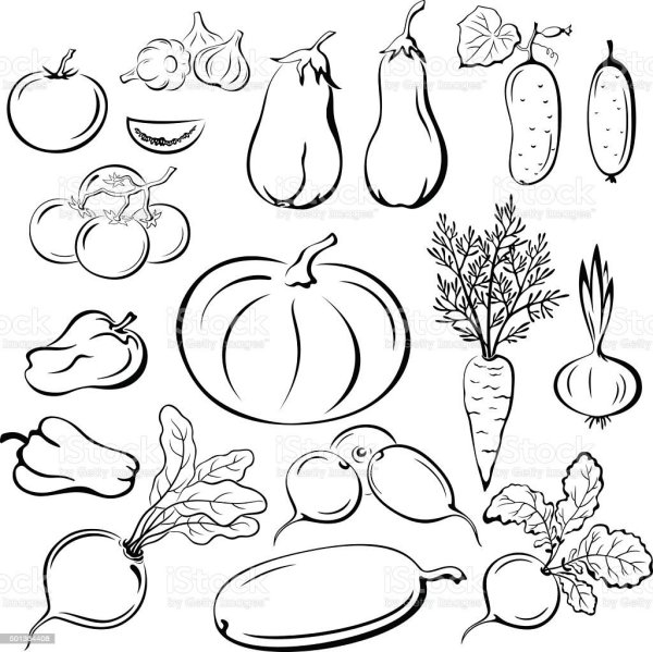 Овощи контур