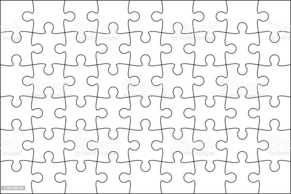 Сетка для пазлов на прозрачном фоне крупная