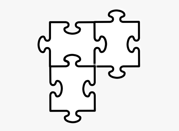 Трафарет "пазл"