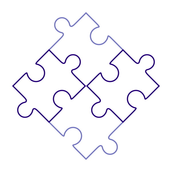 Трафарет "пазл"