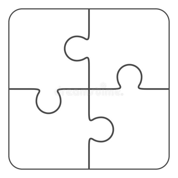 Пазл шаблон для вырезания