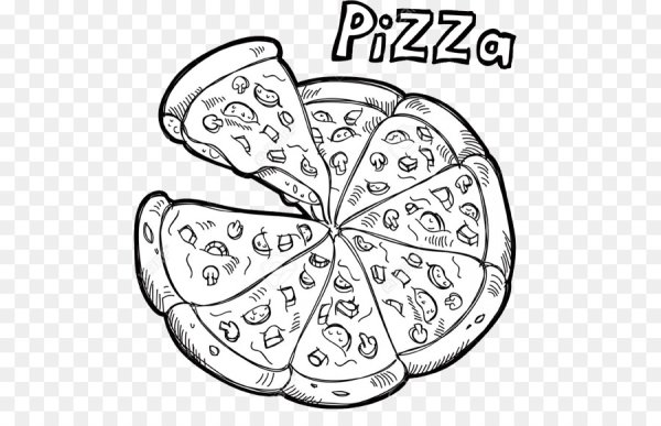 Doodle pizza пицца вектор