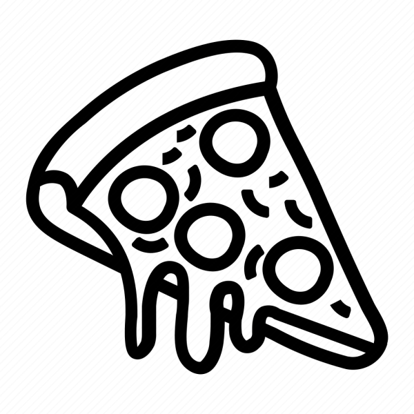 Кусок пиццы значок