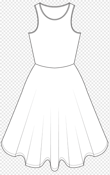 Трафарет платья