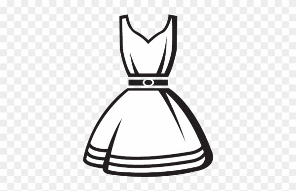 Нарисованное платье на белом фоне