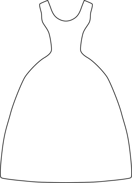 Раскраска платье
