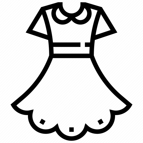 Контур платья на прозрачном фоне
