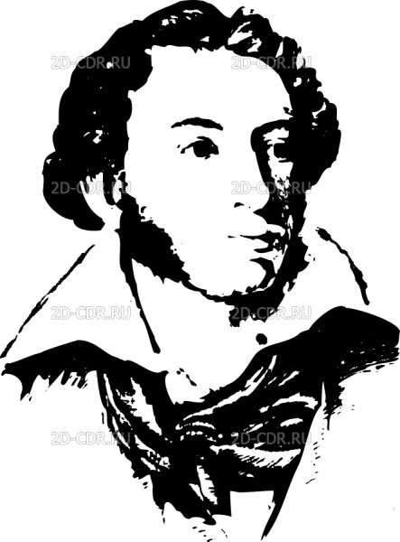 Портрет Пушкина в профиль