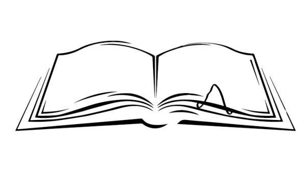 Силуэт раскрытой книги