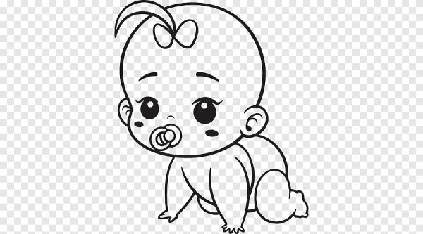 Младенец контур