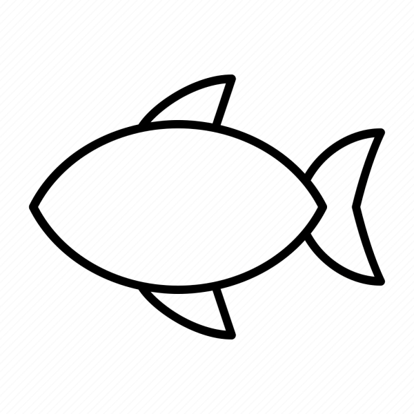 Силуэты рыб для детей