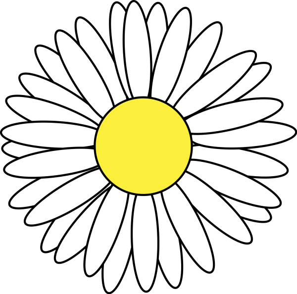 Ромашка раскраска