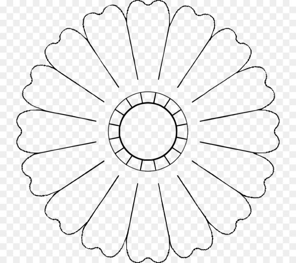 Ромашка трафарет для вырезания