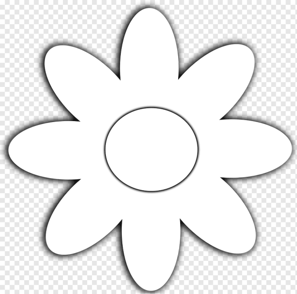 Ромашка контур на белом фоне