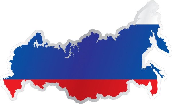 Карта России силуэт