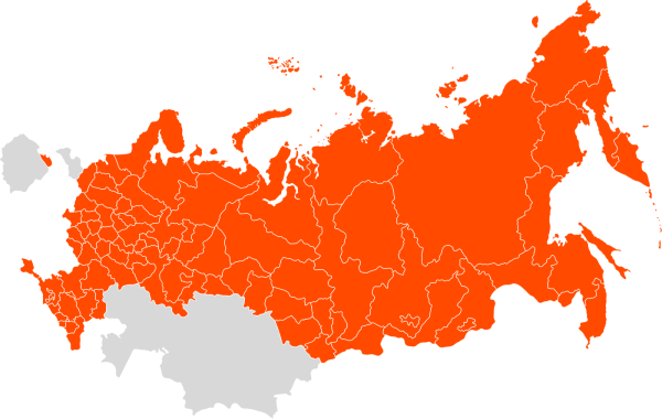 Очертания территории России