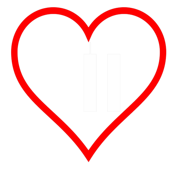 Сердечко контур на прозрачном фоне