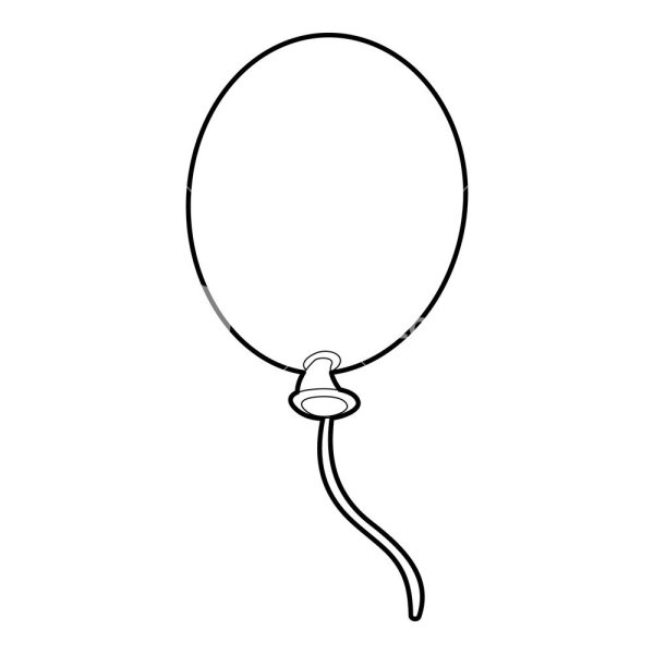 Воздушный шарик трафарет