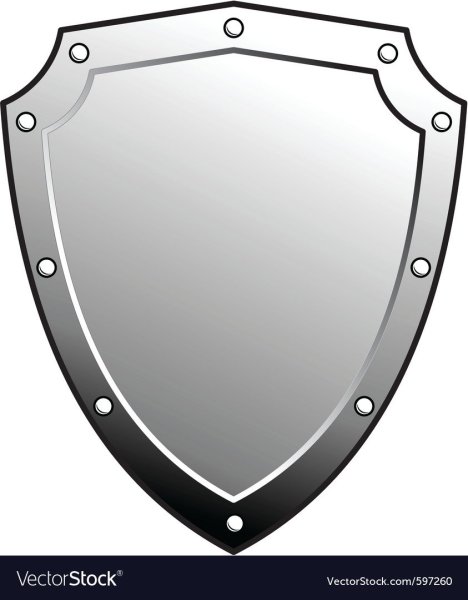 Металлический полукруглый щит