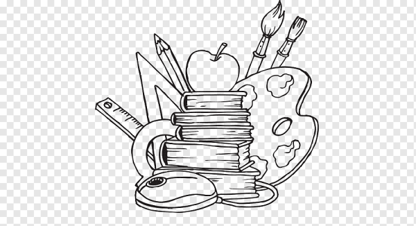 Школьная тематика карандашом