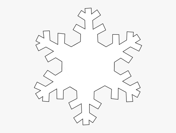 Снежинка контур