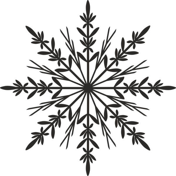 Снежинка силуэт