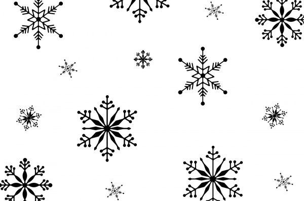 Снежинки на белом фоне