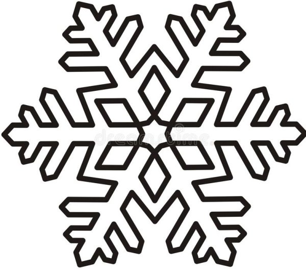 Снежинки черный контур