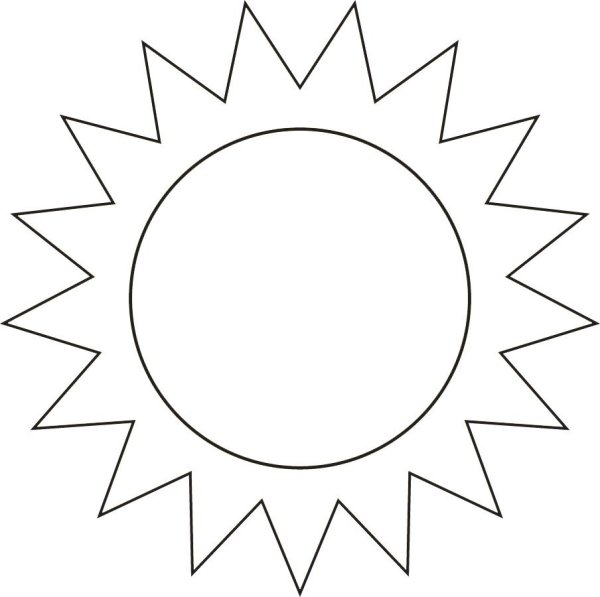 Солнышко картинка раскраска