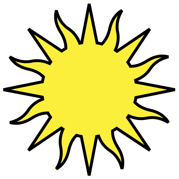 Солнце карандашом