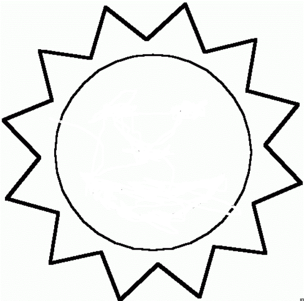 Солнце раскраска для детей