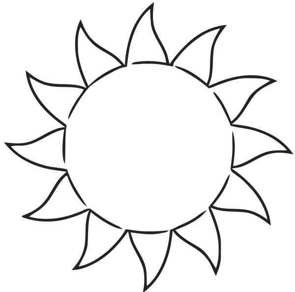 Трафарет солнца для вырезания