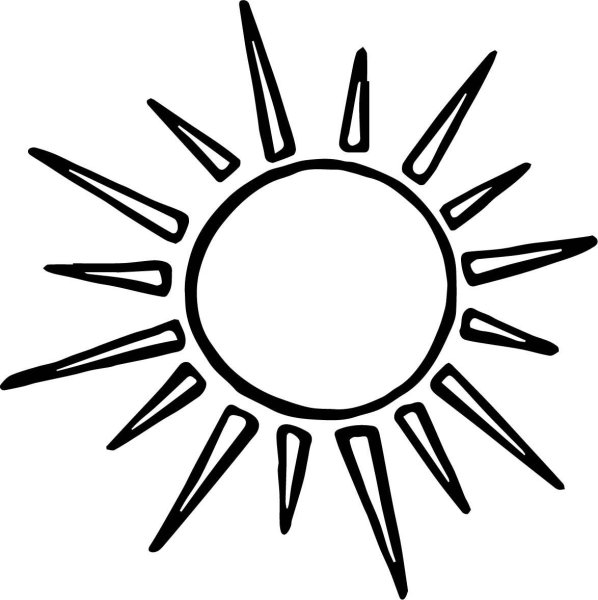 Солнце схематичное изображение