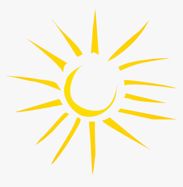 Силуэт солнца на прозрачном фоне