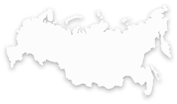 Контур карты РФ на прозрачном фоне