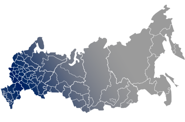 Карта России контур