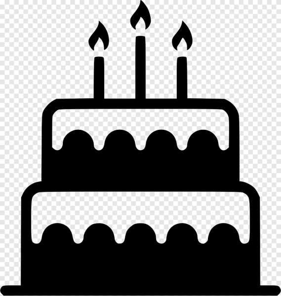 Силуэты праздничные тортики