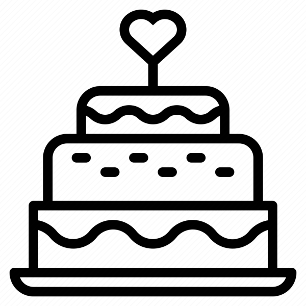 Свадебный торт значок