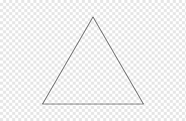 Треугольник черный контур